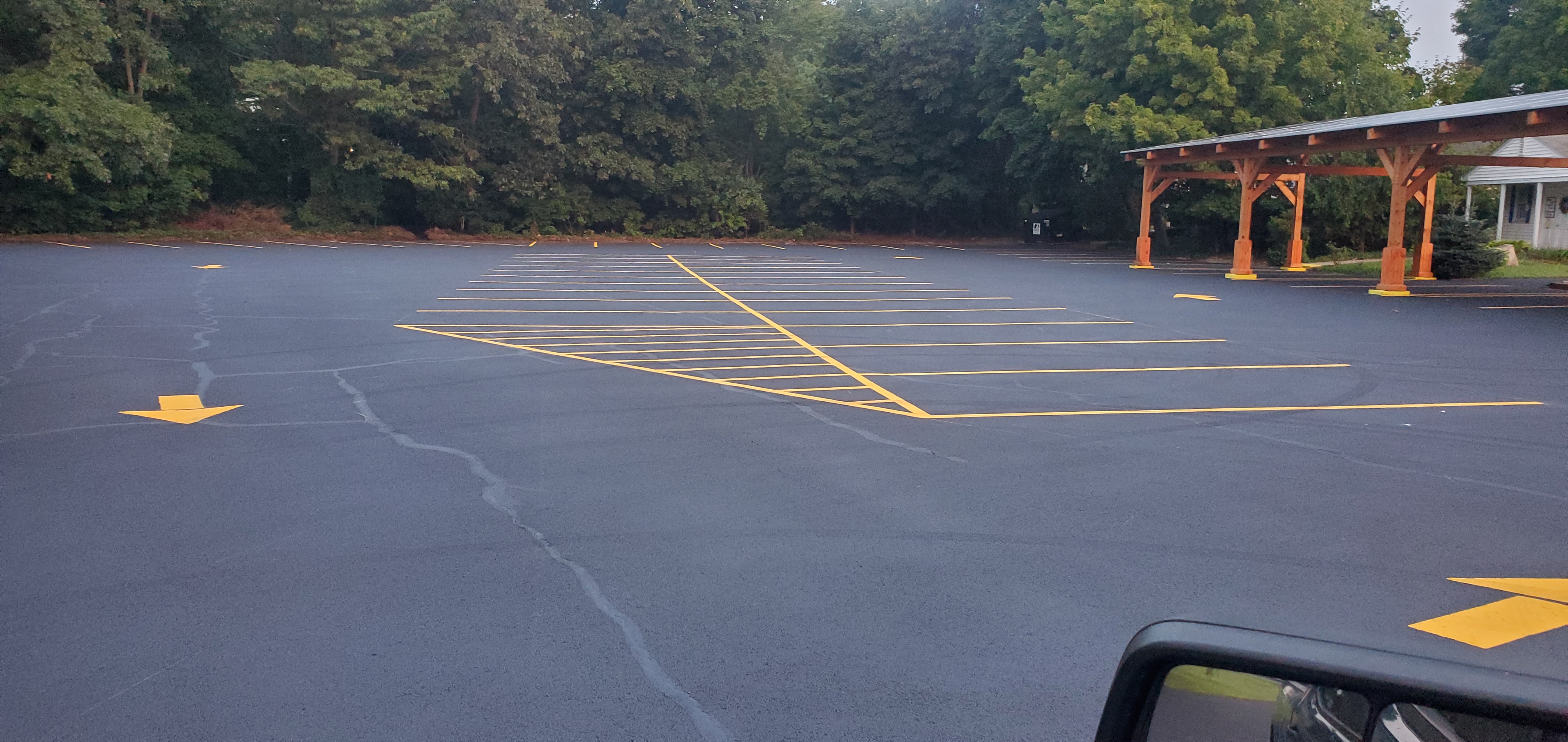 after parking paving